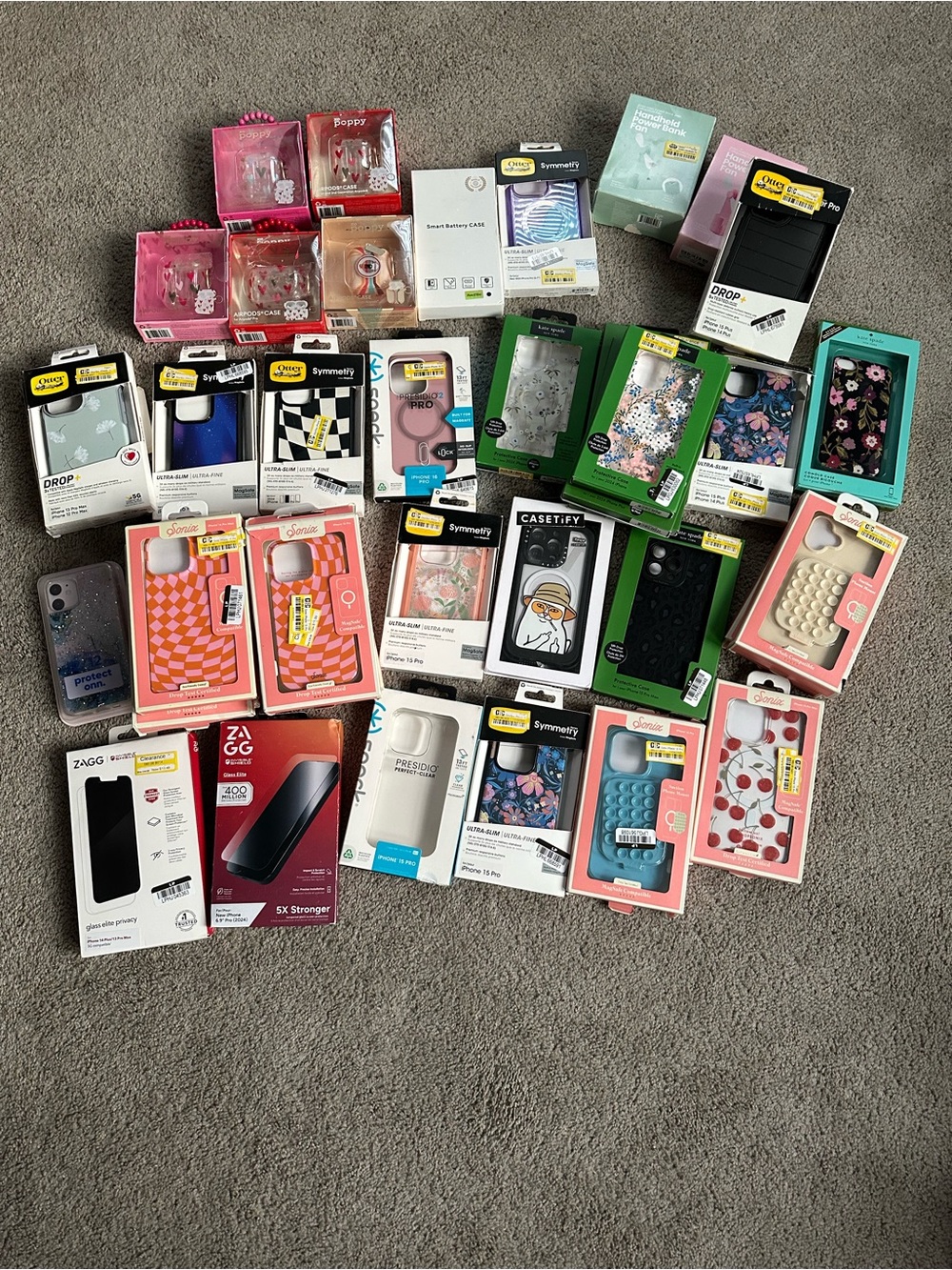 Lot of 44 Cases- Otterbox, Apple & Kate Spade